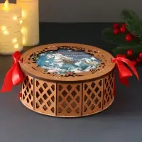 Шкатулка "Новогоднего настроения" 18,5х19,5х7,5 см