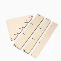 Подставка под открытки 12 ячеек по 12 см, 38.1&times;23&times;25 см, толщина 3 мм, бежевая