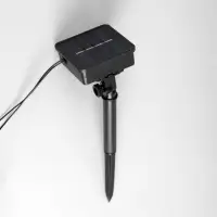 Гирлянда &laquo;Нить&raquo;, 2.7 м, с насадками &laquo;Лампы&raquo;, уличная, IP44, 10 LED, 8 режимов, солнечная батарея, тёмная нить, свечение тёплое белое