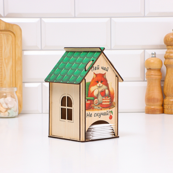 Чайный домик Чайный домик "Пей чай, не скучай!", 11 х 10 х 16,5см