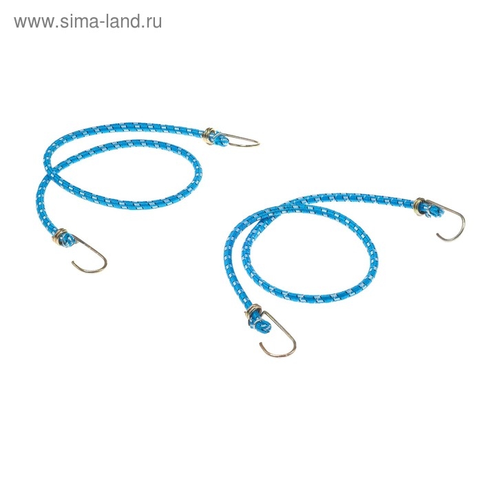 Резинка для крепления багажа TORSO, 80 см, d8 мм, металлические крючки, МИКС, набор 2 шт Резинка для крепления багажа TORSO, 80 см, d8 мм, металлические крючки, МИКС, набор 2 шт