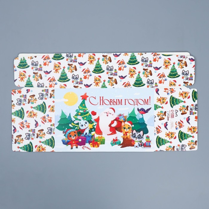Подарочная коробка - конфета новогодняя складная «Новый год», 14 х 22 х 8 см, Новый год