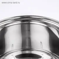 Кастрюля Катунь &laquo;Элис&raquo;, 4.5 л, d=22 см, с крышкой, капсульное дно, индукция, нержавеющая сталь, AISI - 201, хромированная
