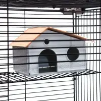 Клетка для грызунов &laquo;Пижон&raquo;, 42&times;30&times;65 см, 4 этажа, 2 домика, колесо, миска, бежевая
