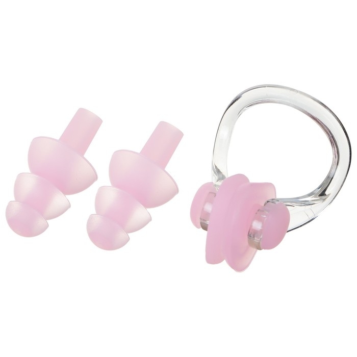 Набор для плавания ONLYTOP «Единорог»: зажим для носа, беруши, цвет розовый Набор для плавания ONLYTOP «Единорог»: зажим для носа, беруши, цвет розовый