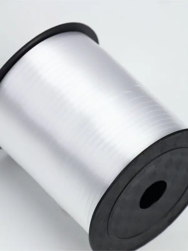 Лента упаковочная простая, матовая, белая, 0.5 см &times; 225 м