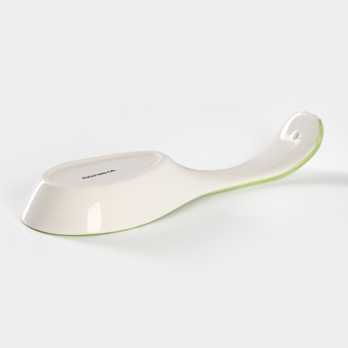 Подставка фарфоровая под ложку Доляна «Зелёный сад», 21,5×7,5 см Подставка фарфоровая под ложку Доляна «Зелёный сад», 21,5×7,5 см