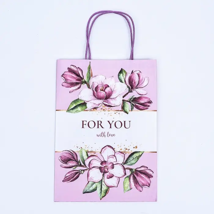 Пакет крафт «Для тебя с любовью» 18×8×25 см Пакет крафт «Для тебя с любовью» 18×8×25 см