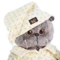 Мягкая игрушка &laquo;Кот Басик&raquo;, в пижаме, 19 см