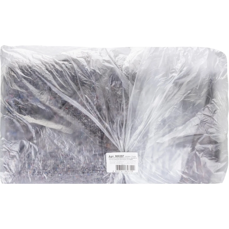 Тряпка для пола нетканое регенерир. прошивное полотно серое 80х100см 5шт/уп