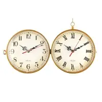 Часы настенные интерьерные &laquo;Финетти&raquo;, двусторонние, на подвесе, 28&times;29.5 см, d=21.5 см, от батареек 2&times;АА