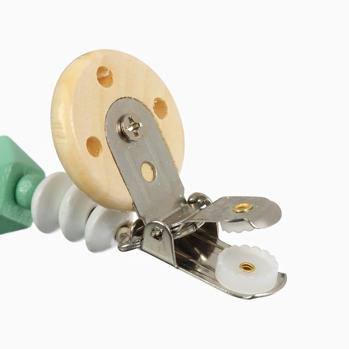 Держатель для соски - пустышки «Радуга», деревянный, цвет бирюзовый