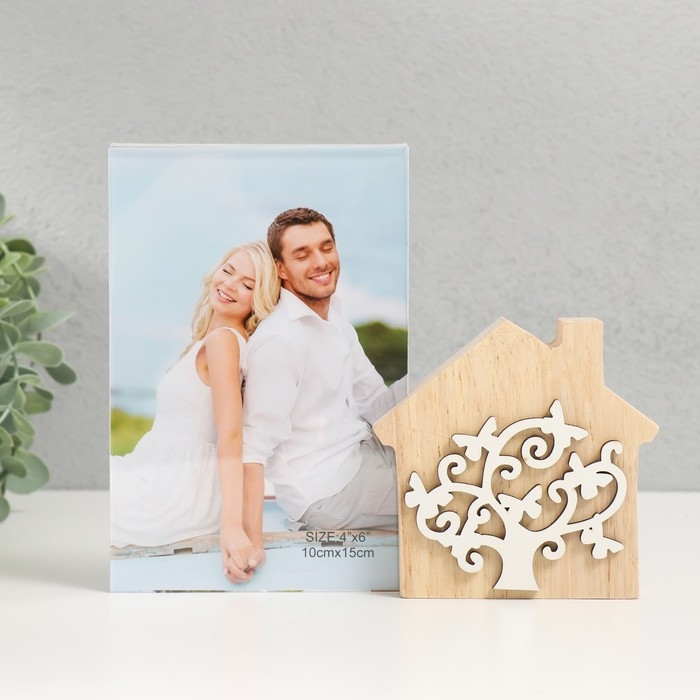 Фоторамка дерево 10х15 см  Фоторамка дерево 10х15 см "Дерево у дома" 18х3х15 см