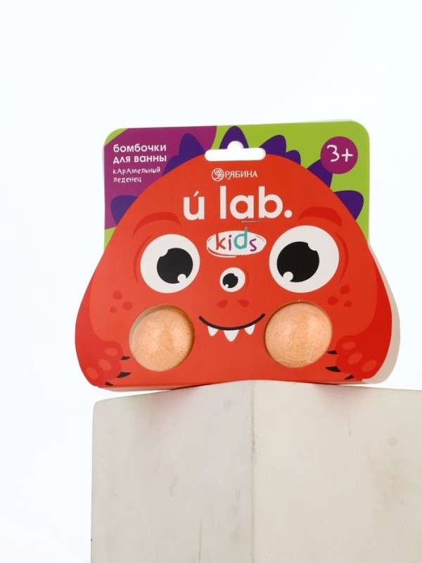 Бомбочки для ванны Бомбочки для ванны "Монстрики", 2 x 40 г, аромат карамельный леденец