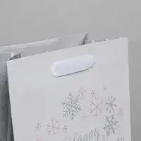 Пакет подарочный новогодний крафтовый «Happy new year!», 12 х 15 х 5.5 см
