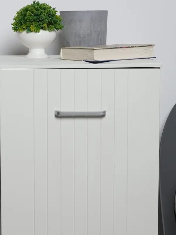 Ручка-скоба мебельная ТУНДРА LIGHT РС108 (РС128CP), м/о 128 мм, цвет матовый хром