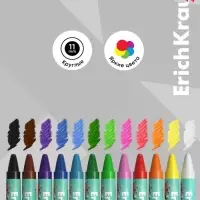 Восковые мелки 12 цв, ErichKrause Baby Jumbo, утолщ, кругл, европодвес