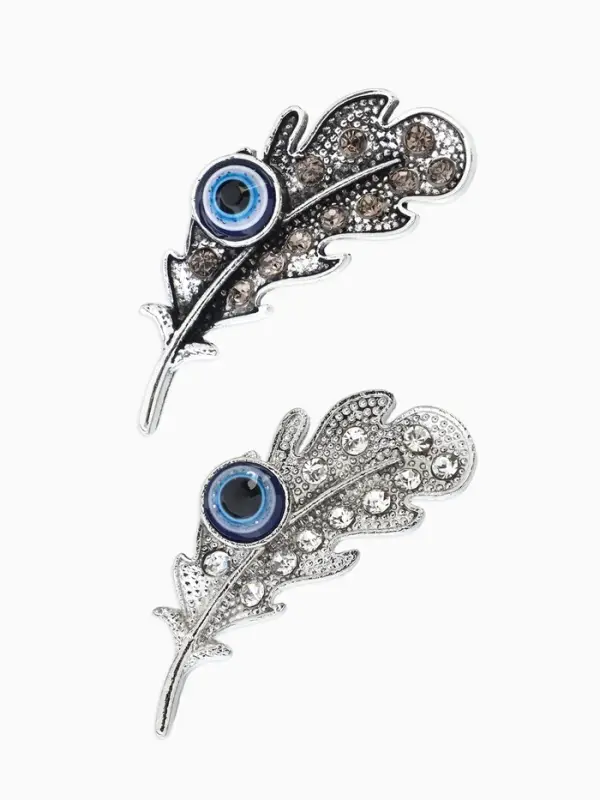 Брошь-оберег "Пёрышко",  (фас 12шт), цвет МИКС