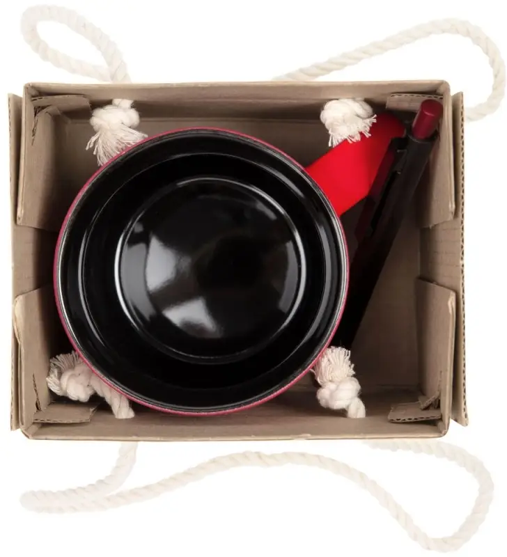 Набор Color Block: кружка и ручка, красный с черным Набор Color Block: кружка и ручка, красный с черным