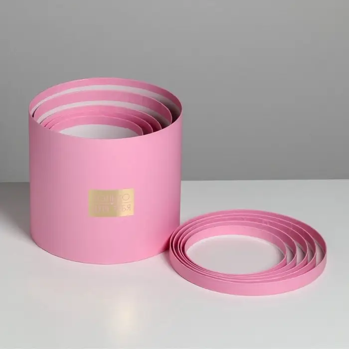 Набор коробок для цветов 5 в 1, упаковка подарочная, &laquo;Нежность&raquo;, 14&times;14&times;13 см - 22&times;22&times;19.5 см