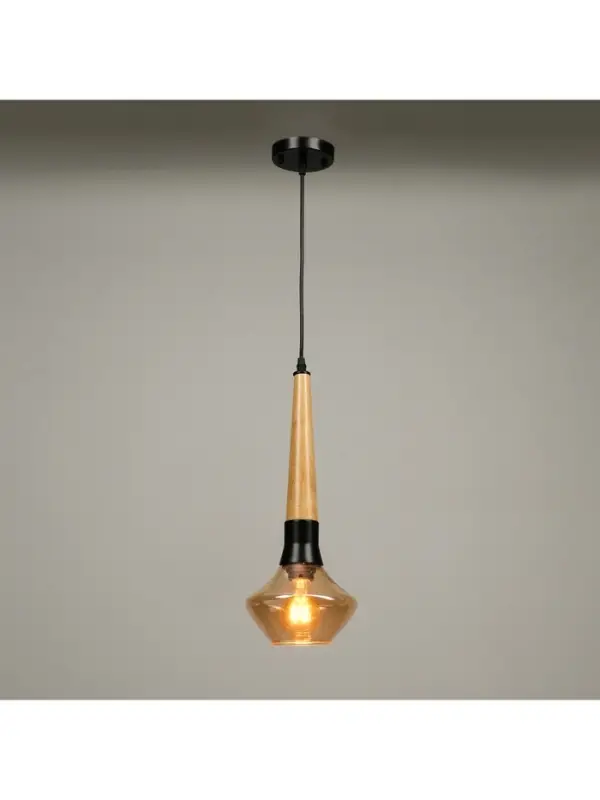 Светильник &laquo;Джон&raquo; 1&times;40 Вт Е27 черный/коричневый 17.5&times;15.5&times;42(142)см