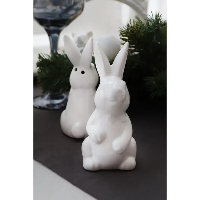 Набор для специй Доляна &laquo;Зайка&raquo;, солонка 50 мл, перечница 50 мл, доломит, белый