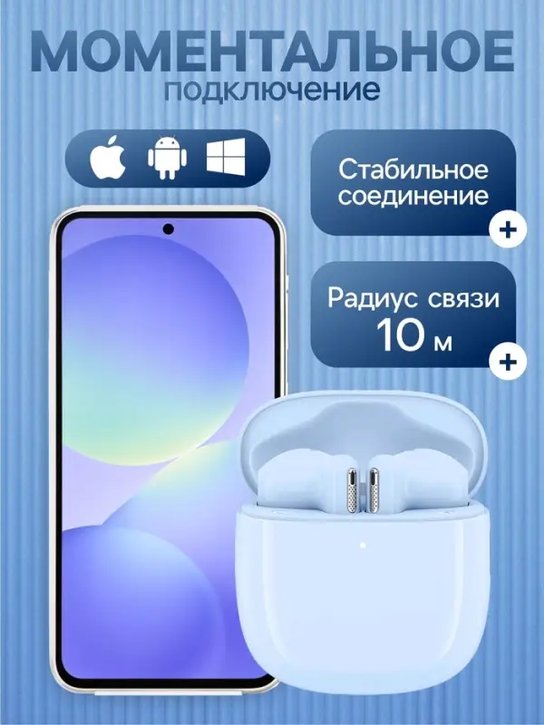 Наушники беспроводные Baseus Bowie WX5, TWS, вкладыши, Bluetooth 5.3, 40/400 мАч, синие