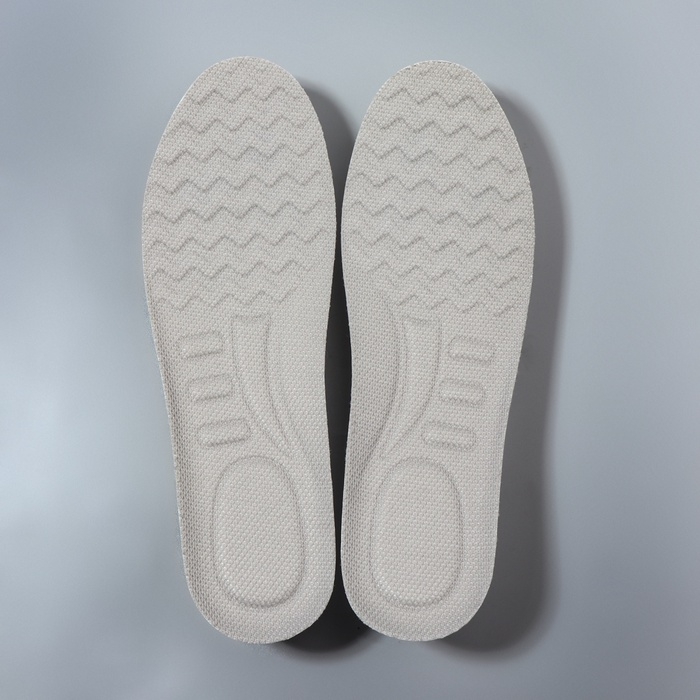 Стельки для обуви, универсальные, р-р RU до 45 (р-р Пр-ля до 46), 28,5 см, пара, цвет серый Стельки для обуви, универсальные, р-р RU до 45 (р-р Пр-ля до 46), 28,5 см, пара, цвет серый