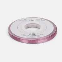 Лента атласная TEIRA, двухсторонняя, 6 мм, 25&plusmn;1 м, розовая №165