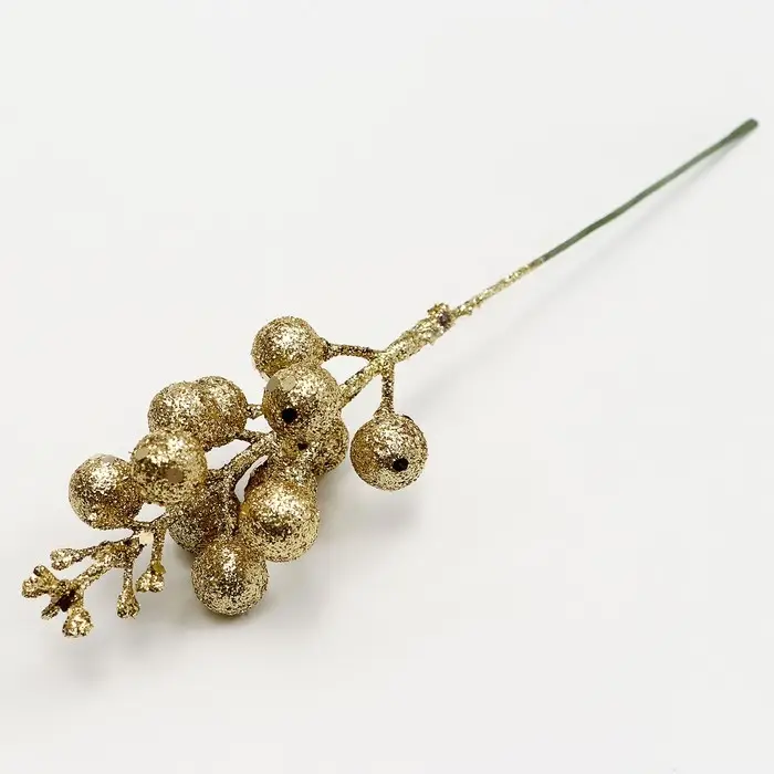 Ягоды для декора, золотого цвета, 4,5 × 4,5 × 20 см