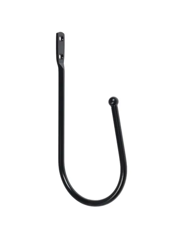 Крючок для штор ТУНДРА KS011, однорожковый, цвет черный, 2 шт Крючок для штор ТУНДРА KS011, однорожковый, цвет черный, 2 шт