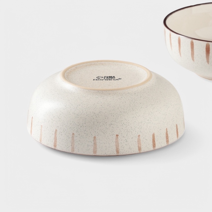 Набор салатников 2 шт Доляна Набор салатников 2 шт Доляна "Скандинавия" 15х15х6,5 см, цвет бежевый