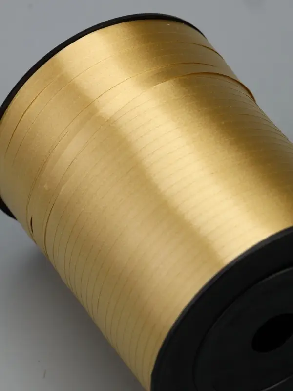 Лента для декора и подарков, золотой, 0,5 см х 500 м