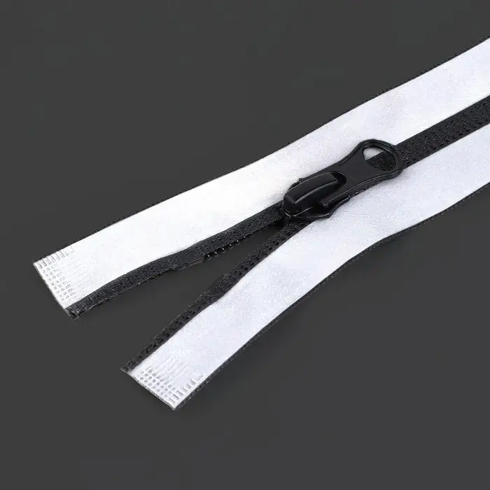 Молния «Спираль», №7, разъёмная, водонепроницаемая, светоотражающая, замок автомат, 80 см, серая