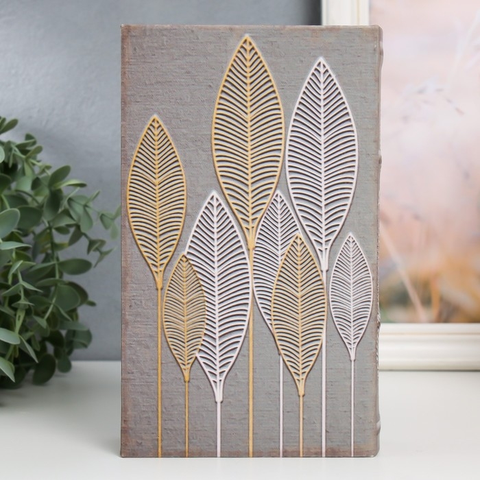 Сейф-книга дерево кожзам Сейф-книга дерево кожзам "Листья" 21х13х5 см