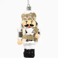 Ёлочные игрушки набор 2 шт. &laquo;Серпантин. Солдат грация&raquo;, 9&times;3.5 см, золотистые