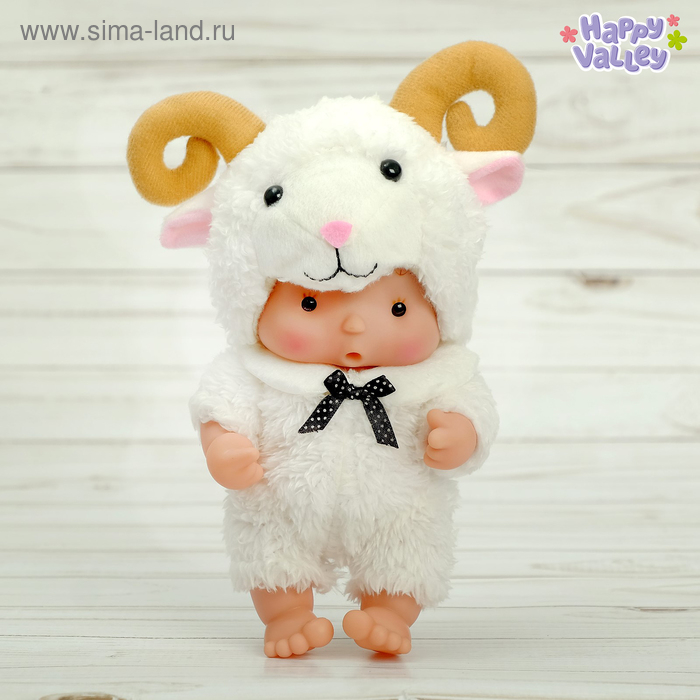 Пупс коллекционный «Крошики: Кудряш», в костюме барашка, 19 см