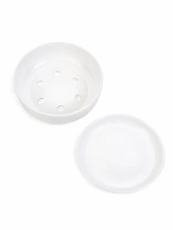 Горшок для бонсай, кактусов и суккулентов &laquo;Огма&raquo;, 2 л, d=22 см, h=8 см, керамический, с поддоном, белый