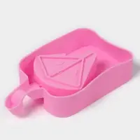 Форма для мороженого Доляна &laquo;Арбузная долька&raquo;, силикон, 14&times;7.5&times;2.5 см, розовая