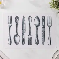 Салфетки сервировочные на стол Доляна &laquo;Сервировка&raquo;, 4 шт., 30&times;45 см, белые