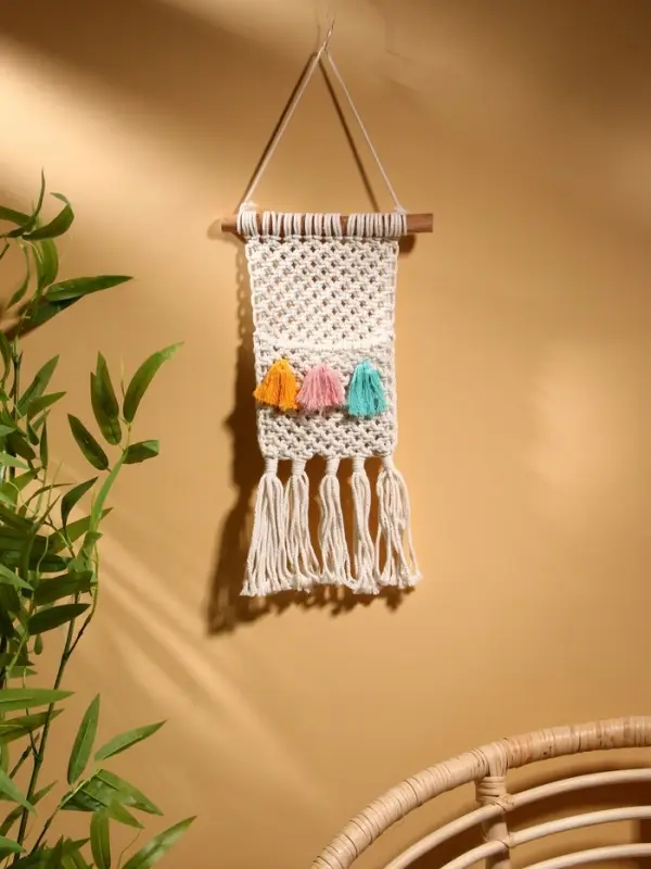 Кармашек текстильный, подвесной, 22&times;50 см, белый