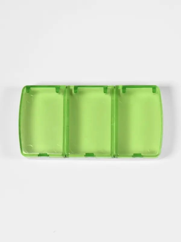 Таблетница, 9.5&times;4.5&times;1.7 см, 3 секции, МИКС