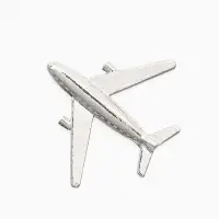 Брошь &laquo;Самолёт&raquo;, цвет серебро