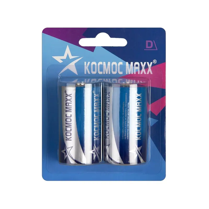 Батарейка Космос MAX R20 D BL2 Zinc Carbon 1.5V CN (2/24/96) Батарейка Космос MAX R20 D BL2 Zinc Carbon 1.5V CN (2/24/96)