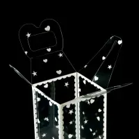 Складная прозрачная коробка из PVC, для упаковки подарков, «Сердце», 12×7×7 см