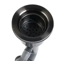 Мойка кухонная AFLORN AF95050DF, врезная, S=3.0 и 0.8 мм, 50&times;50 см, сифон, черная