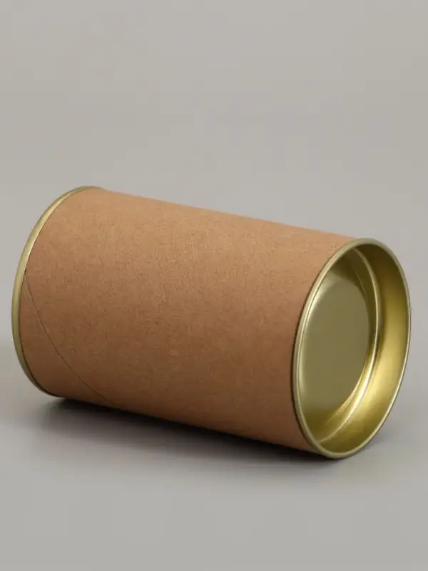 Тубус 63&times;100 мм (80 мм внутр. высота), картон, металлическая крышка