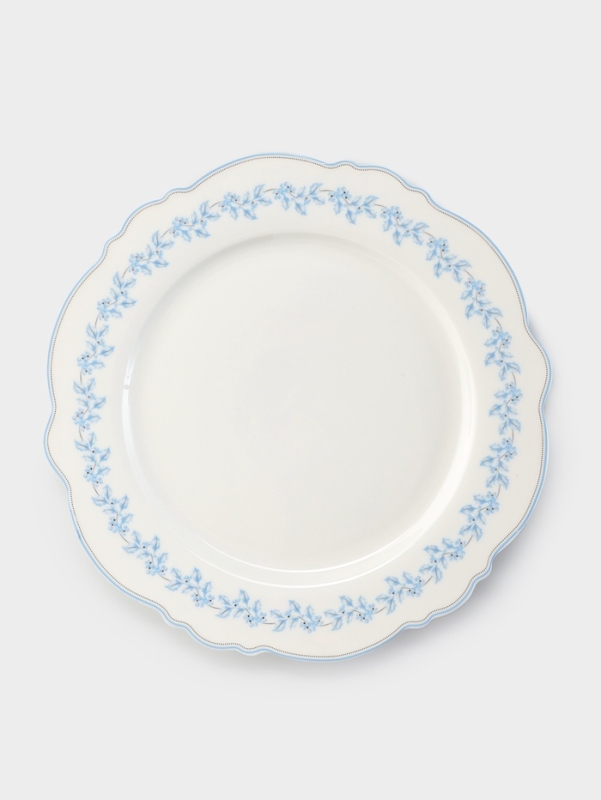 Тарелка WY Royal blue, d=26.5 см, фарфор, белая Тарелка WY Royal blue, d=26.5 см, фарфор, белая