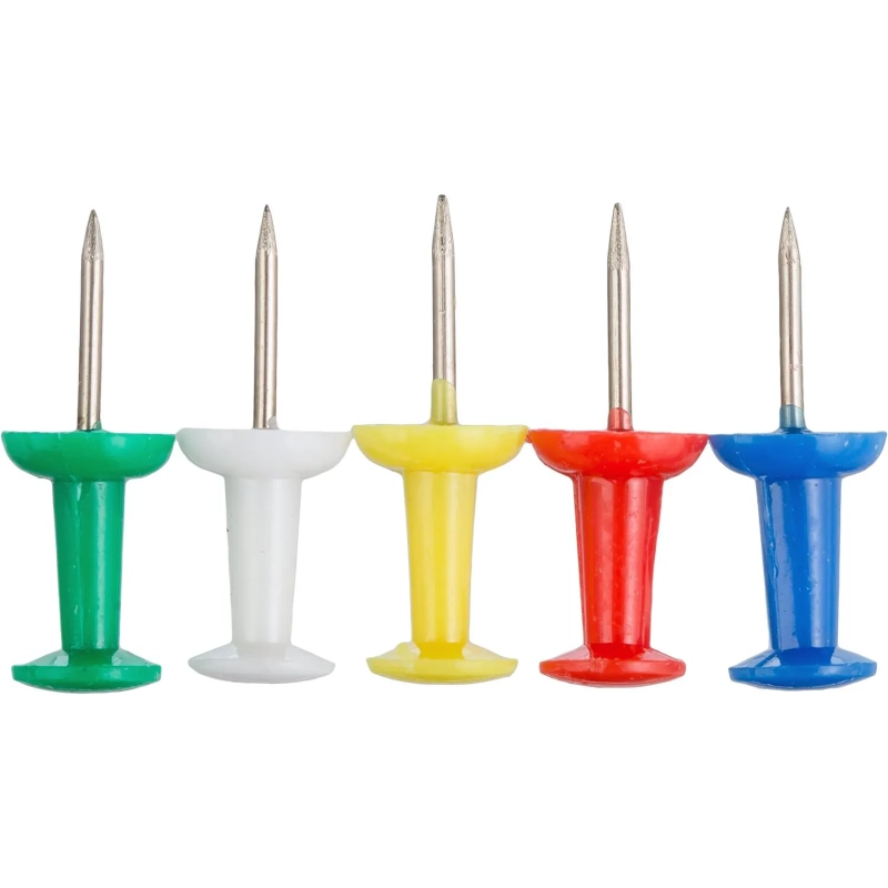 Кнопки силовые д/пробковых досок ATTACHE,пластиковая шляпка,ассорти,50шт/уп