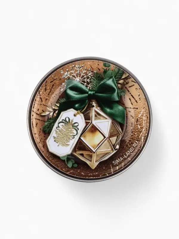 Свеча ароматическая новогодняя в банке «С Новым годом» аромат молочный шоколад, 4.8 см Свеча ароматическая новогодняя в банке «С Новым годом» аромат молочный шоколад, 4.8 см